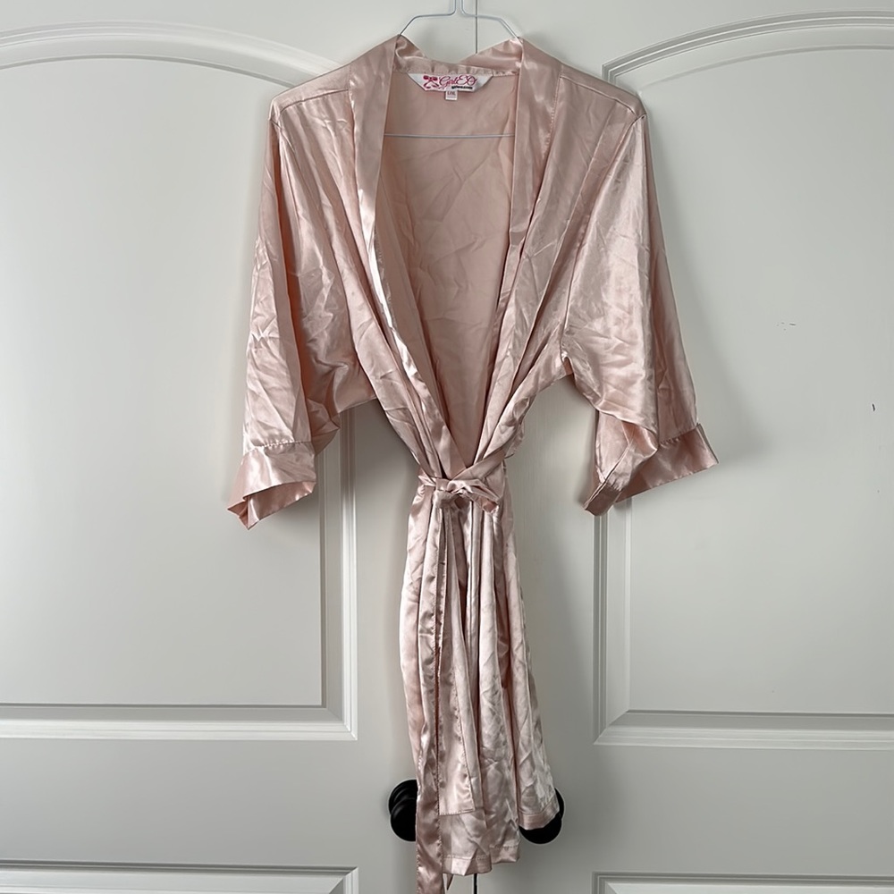 Light Pink Satin Feel Robe